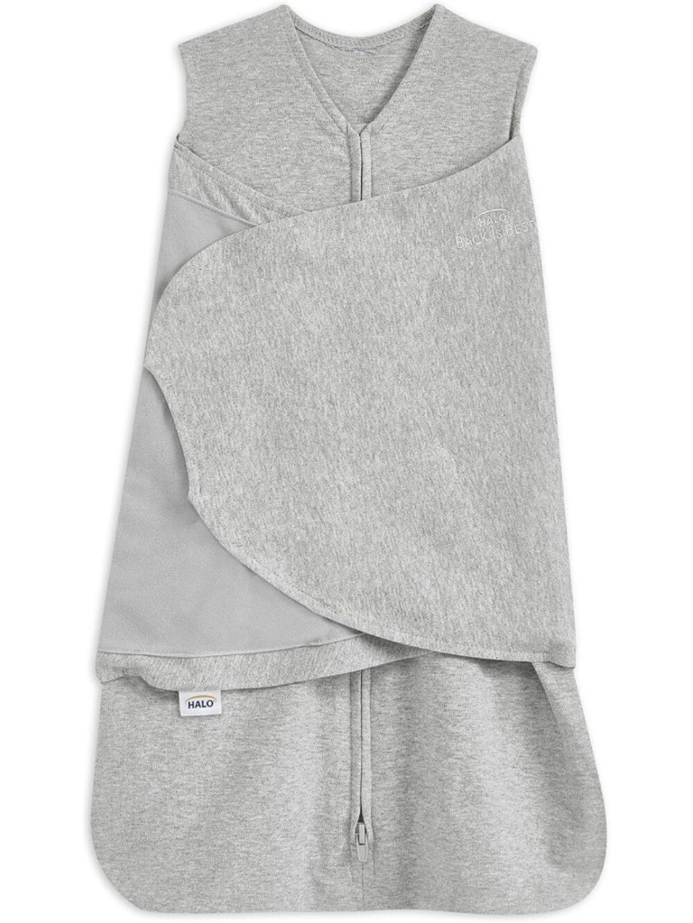 Cozy 100% Cotton Sleepsack Swaddle Blanket, 3-Way Adjustable, TOG 1.5, Grey